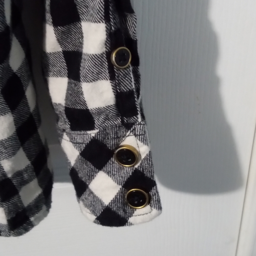 Bit & Bridle Black and White Checkered Blouse - Picture 5 of 7